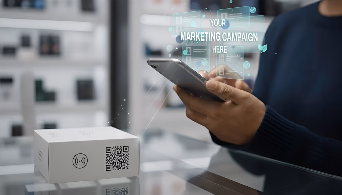 Goods Tag Digitaler Produktpass mit Informationen zu einer Akku-Bohrmaschine