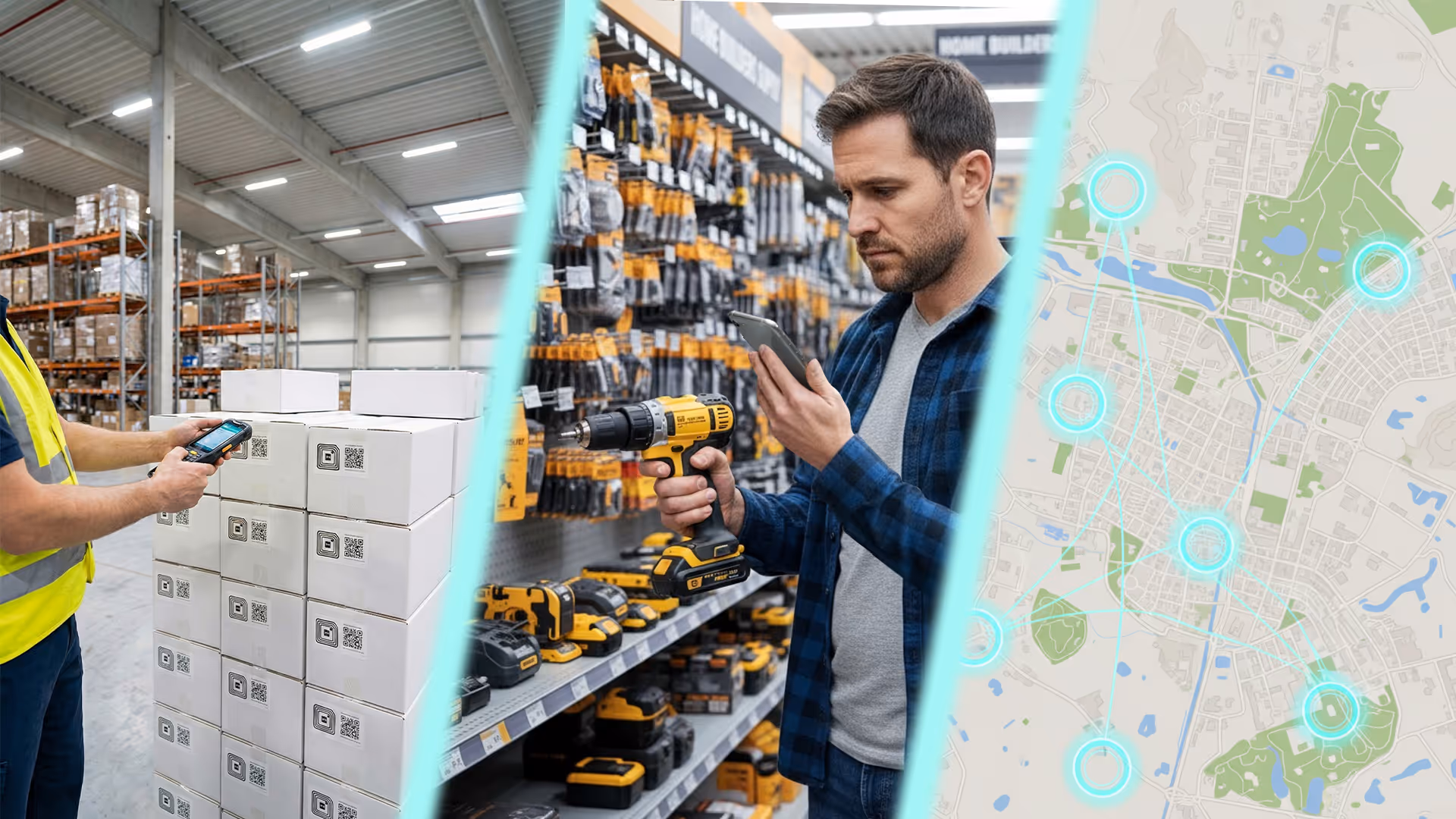 Goods Tag Digitaler Produktpass mit Informationen zu einer Akku-Bohrmaschine